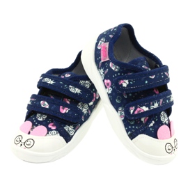 Befado Kinderschuhe 907P127 weiß navy blau rosa silber- 3
