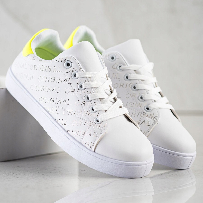 SHELOVET Original niedrige Sneakers weiß 1