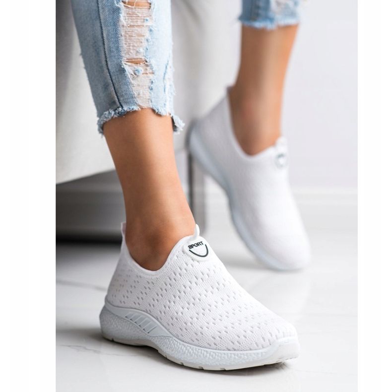 SHELOVET Leichte Slip-On-Sneakers weiß 1