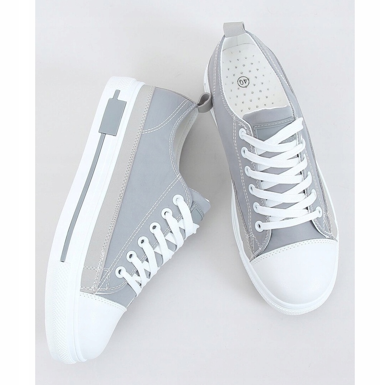 Graue Damen Sneaker LA173P Grau 1