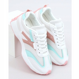 Mehrfarbige Sportschuhe 6115 WEISS / PINK weiß rosa 1