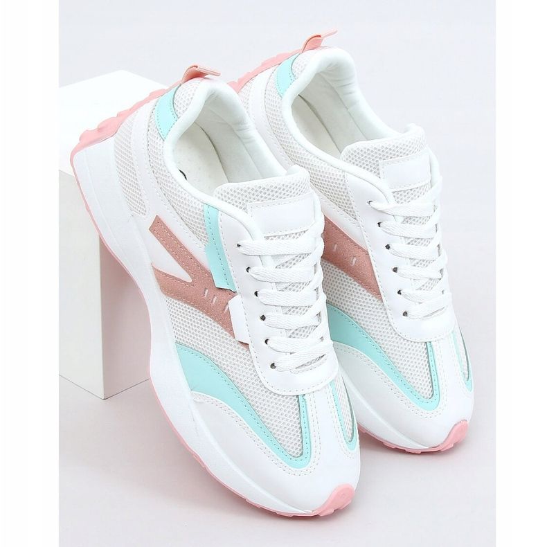 Mehrfarbige Sportschuhe 6115 WEISS / PINK weiß rosa 1