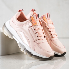 SHELOVET Rosa Sneakers mit Öko-Leder 1
