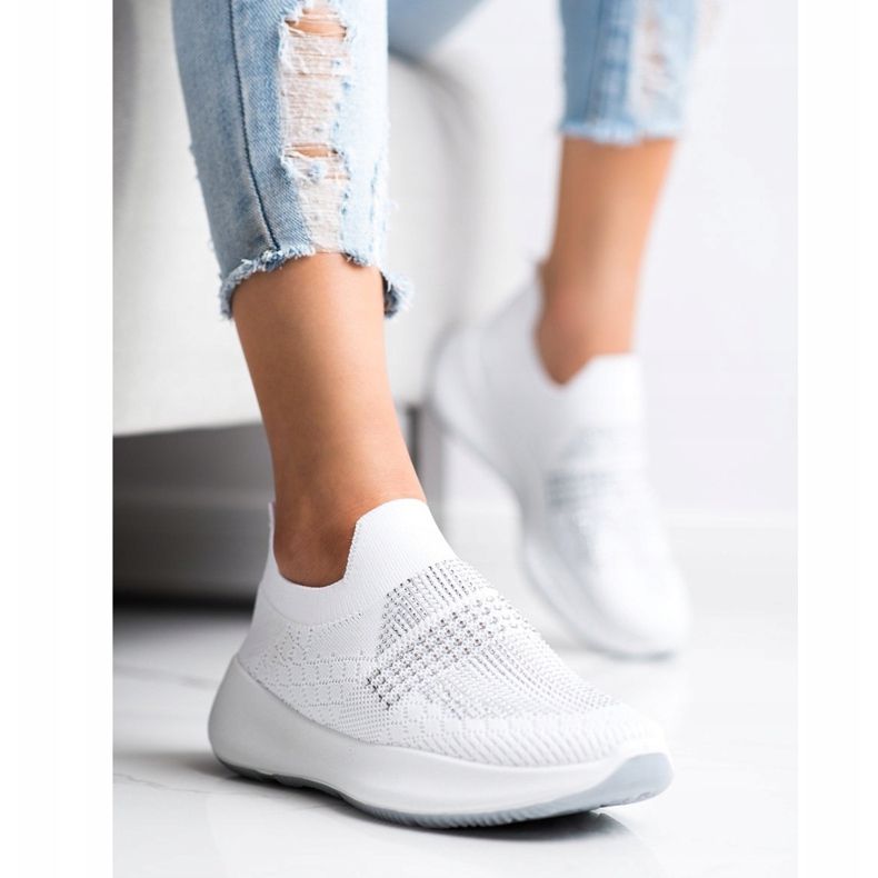 Renda Weiße Sneaker mit Kristallen 2