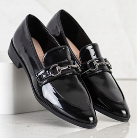 S. BARSKI Elegante Mokassins in Spitz schwarz 1