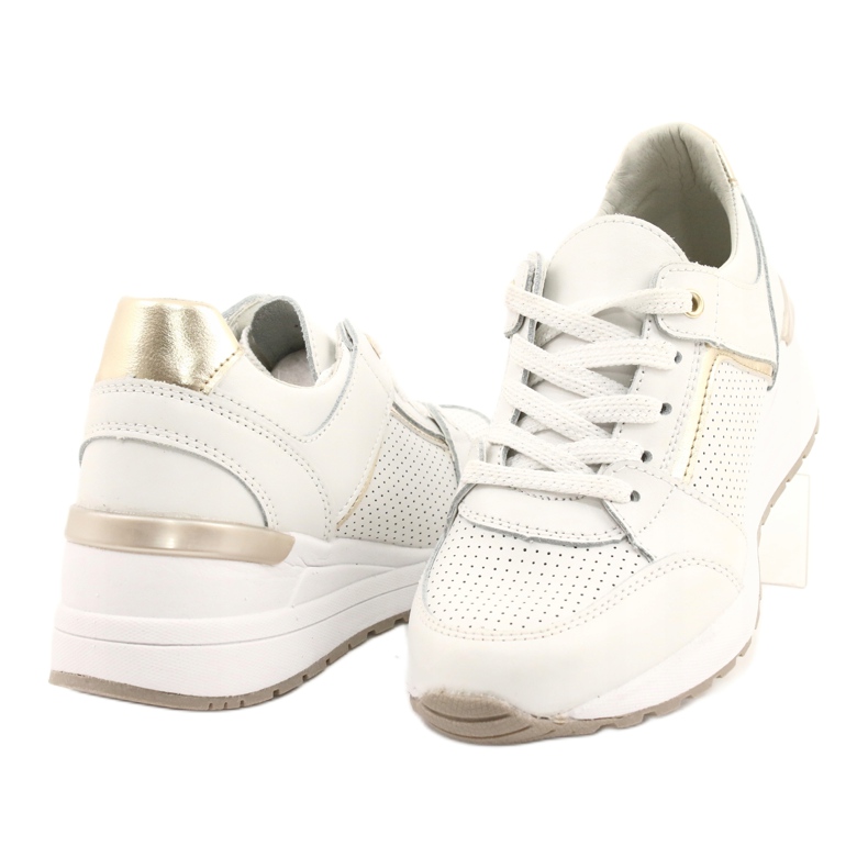 Sportschuhe für Damen Filippo DP2003 / 21 weiß golden 3