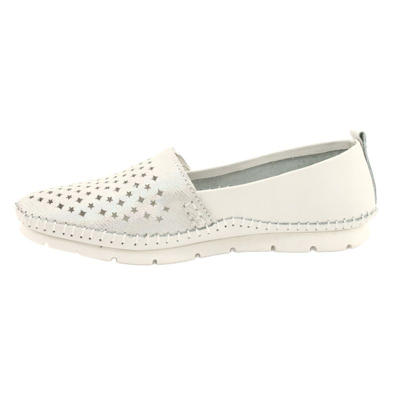 Evento Damen Loafer 21PB32-3613 weiß und silber 1