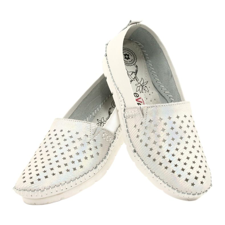 Evento Damen Loafer 21PB32-3613 weiß und silber 4