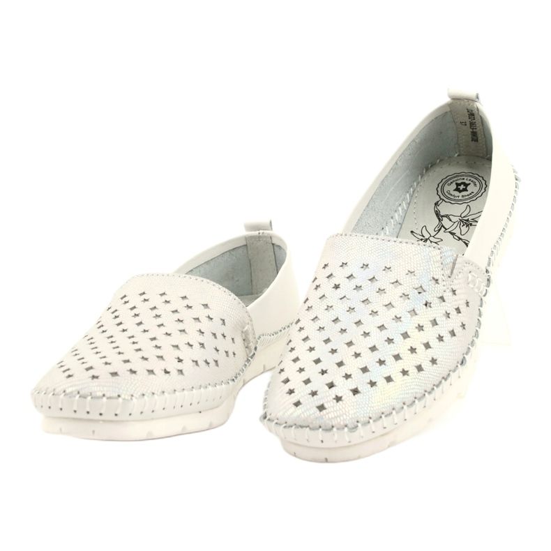 Evento Damen Loafer 21PB32-3613 weiß und silber 2