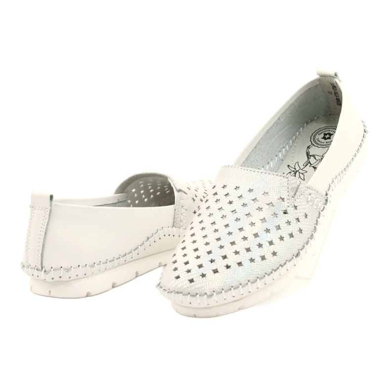 Evento Damen Loafer 21PB32-3613 weiß und silber 3