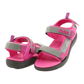 Sandalen Mädchenschuhe Lee Cooper 20S-TS-031 Schaumstoffeinlage rosa grau 3