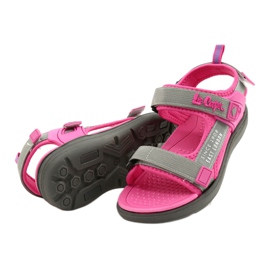 Sandalen Mädchenschuhe Lee Cooper 20S-TS-031 Schaumstoffeinlage rosa grau 4