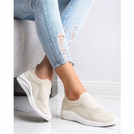 Ideal Shoes Beige Sport-Slipper braun 2