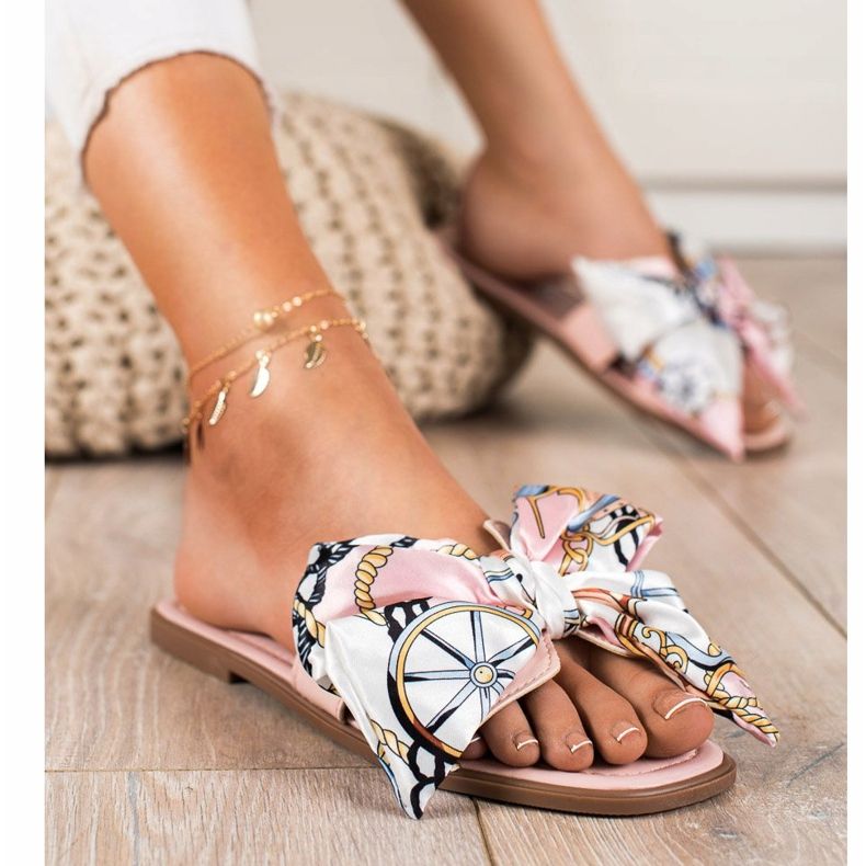 Seastar Elegante Hausschuhe mit dekorativer Schleife rosa 1