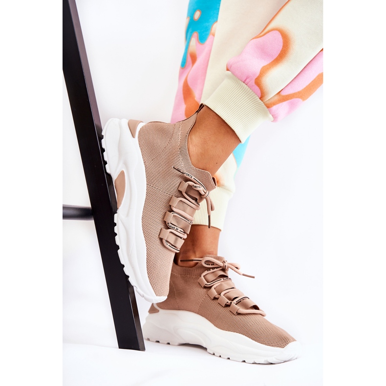 Sportsocken für Damen Beige KeSports 2