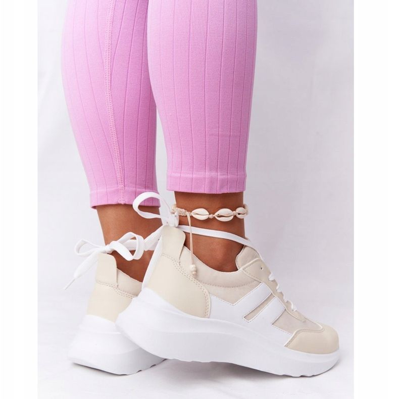 PS1 Damen Sportschuhe Sneakers Beige Holiday weiß 2