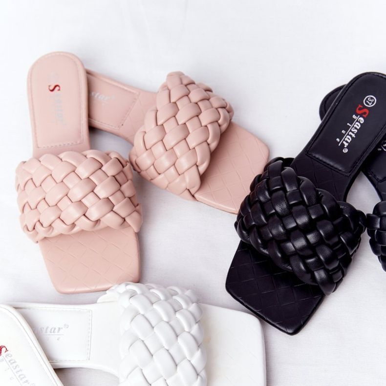 PS1 Beige Cheryl geflochtene Hausschuhe für Damen 1