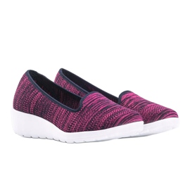 Rosa Ballerinas auf dem Keil Emerson marineblau 1