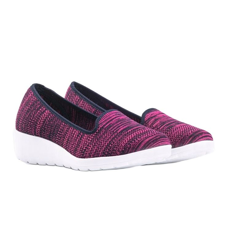 Rosa Ballerinas auf dem Keil Emerson marineblau 1