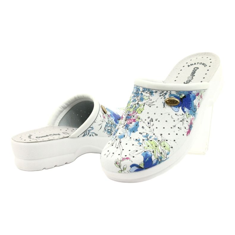 Weiße Comfooty Alessia Flip-Flops mehrfarbig 3