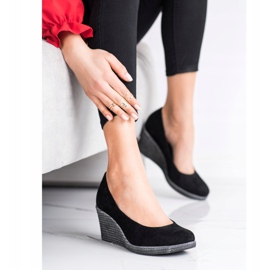 VINCEZA Wildlederpumps schwarz 2