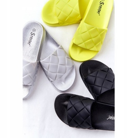 PS1 Damen Gummi Hausschuhe Grau-Silber Let's Swim 1