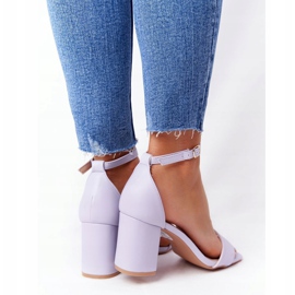 PS1 Sandalen auf High Heels Violett geboren auf diese Weise lila 2