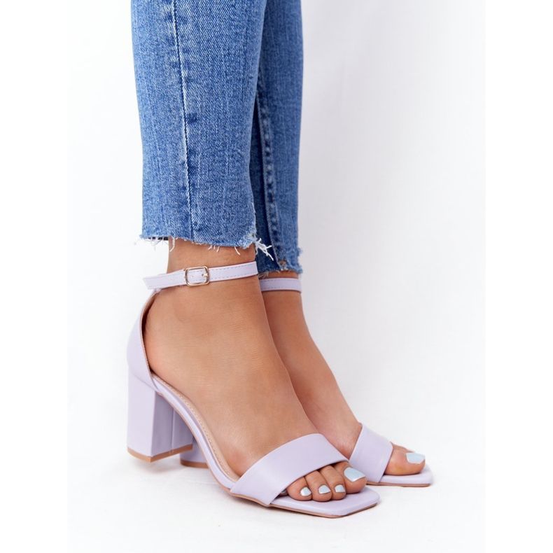 PS1 Sandalen auf High Heels Violett geboren auf diese Weise lila 1