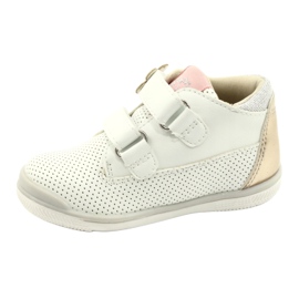 American Club Sportschuhe mit Klettverschluss GC06 / 21 Weiß und Gold 1