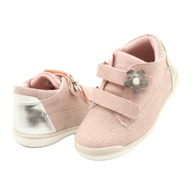 American Club Sportschuhe mit Klettverschluss GC06 / 21 Rosa-Silber 3