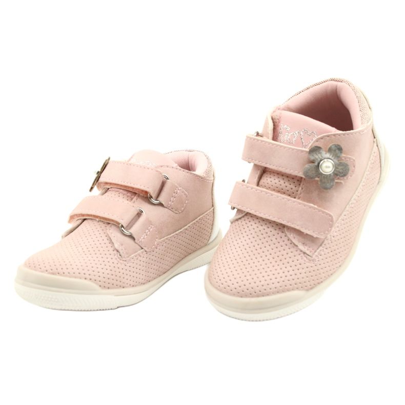 American Club Sportschuhe mit Klettverschluss GC06 / 21 Rosa-Silber 2