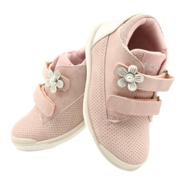 American Club Sportschuhe mit Klettverschluss GC06 / 21 Rosa-Silber silber- 4