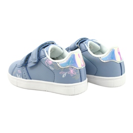 American Club Klettschuhe ES22 / 21 blau silber- 5