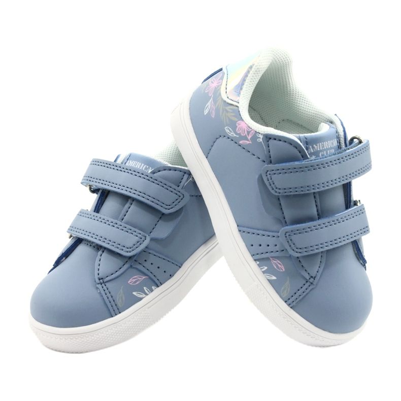 American Club Klettschuhe ES22 / 21 blau silber- 4