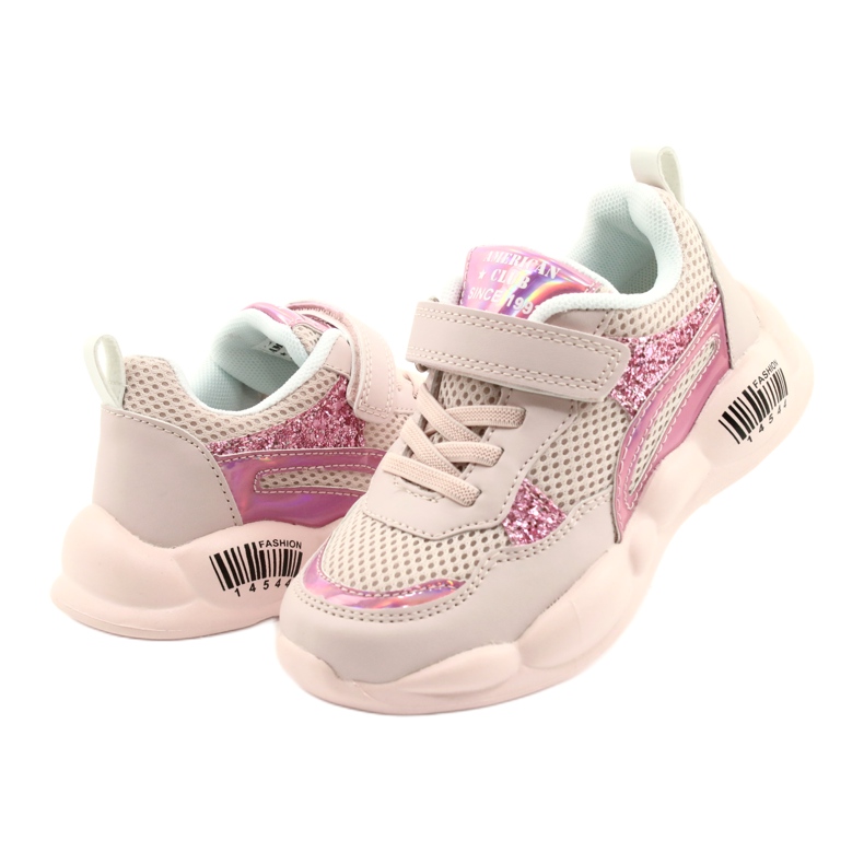 American Club Modische rosa Halographic-Sportschuhe ES23/21 3