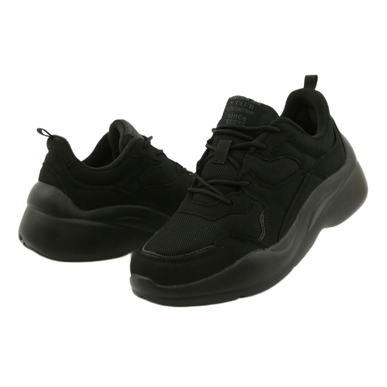 American Club Schwarze Sportschuhe auf EVA WT39 Sohle 3