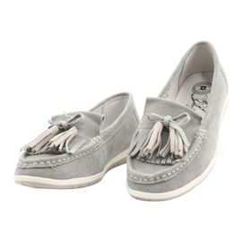 Evento Damen Slipper, Wildleder Mit Fransen, Grau Batist 1