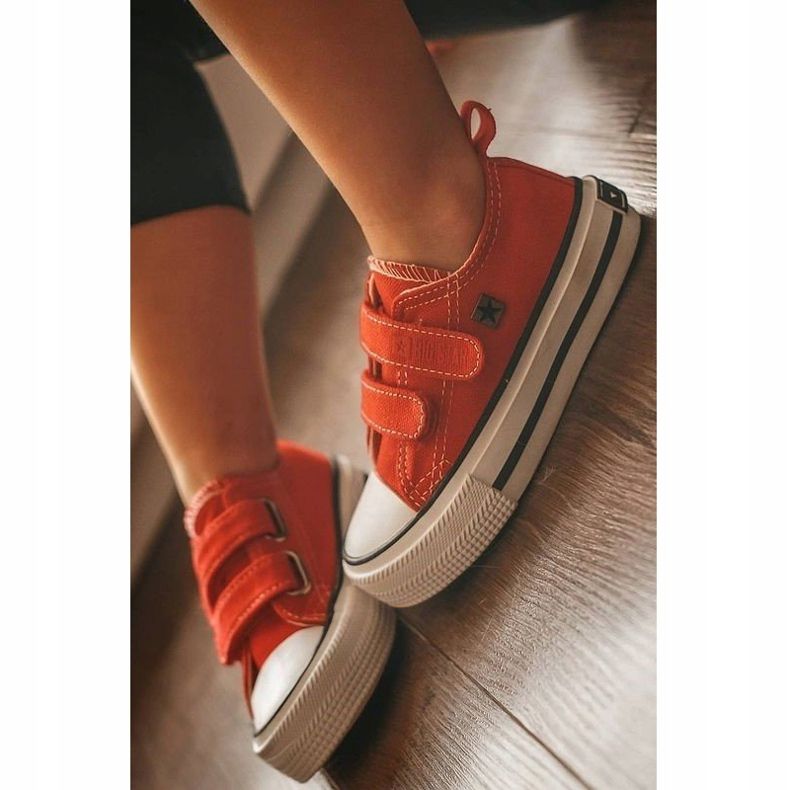 Niedrige Sneakers für Kinder mit Klettverschluss Big Star HH374098 Rot 2