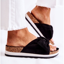 PS1 Schwarze Hausschuhe auf der so bequemen Plattform 1