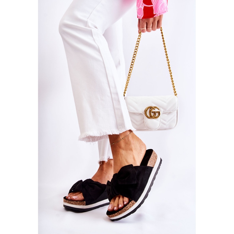 PS1 Schwarze Hausschuhe auf der so bequemen Plattform 2