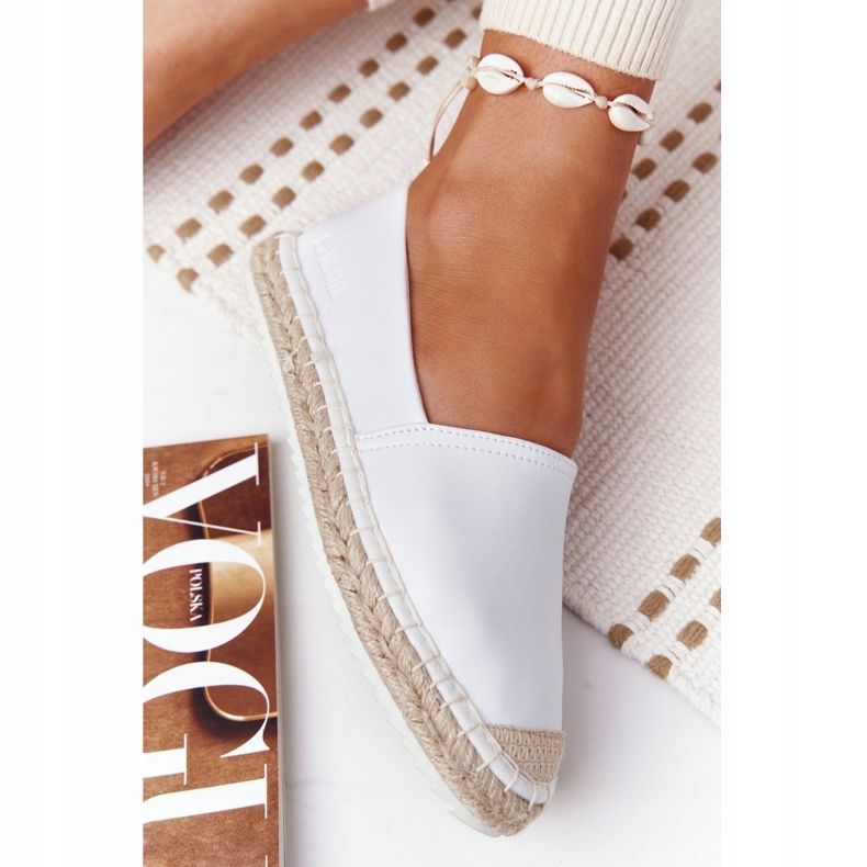 Leder-Espadrilles auf geflochtener Sohle Big Star HH274506 Weiß 2