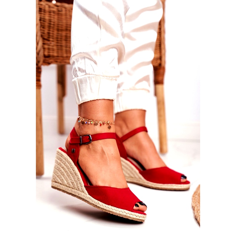 Damen Sandalen Espadrilles Big Star Rot DD274A213 1