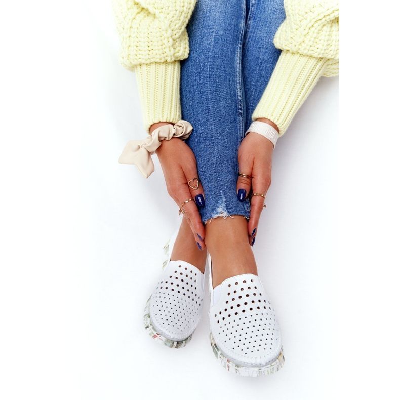 Openwork Lederschuhe Maciejka Weiß 03512B-11 mehrfarbig 1