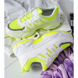 SHELOVET Bequeme Sneaker mit Mesh weiß gelb 1