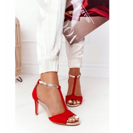 S.Barski Sandalen On Szpilce S. Bararski 280-58 Rot-Gold golden 2