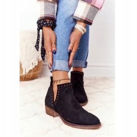 PS1 Schwarze Clever durchbrochene Stiefel mit Cut-Outs 1