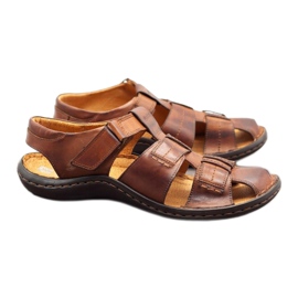 ABIS Herren Ledersandalen 4557 braun 1