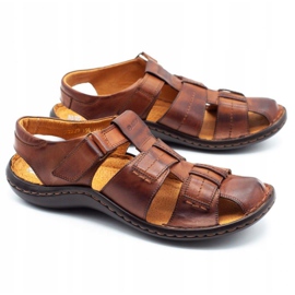 ABIS Herren Ledersandalen 4557 braun 2
