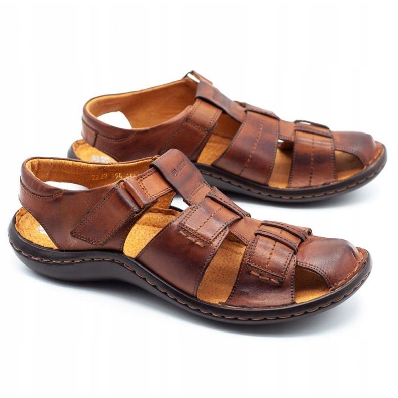 ABIS Herren Ledersandalen 4557 braun 2
