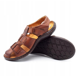ABIS Herren Ledersandalen 4557 braun 3